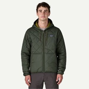NWT Patagonia Men's Diamond Quilted Bomber Hoody Jacket Green
